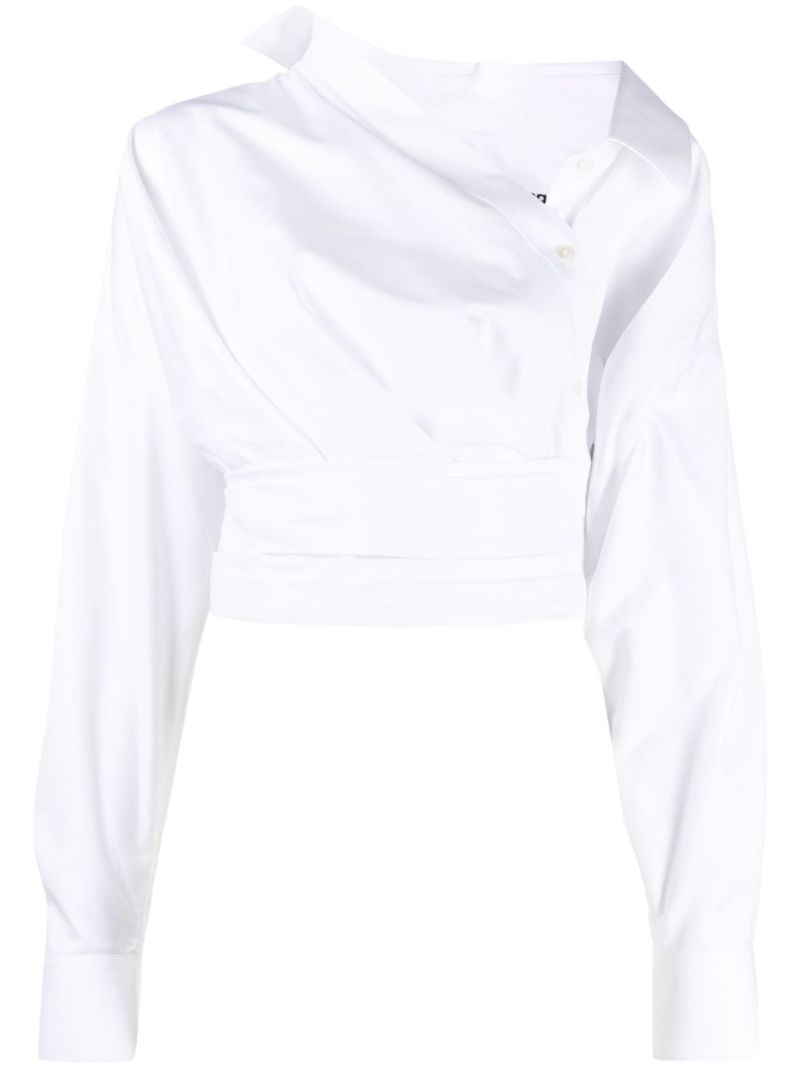 White Cotton Wrap Shirt
