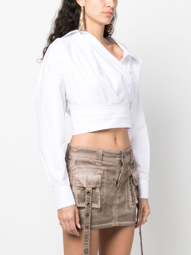 White Cotton Wrap Shirt