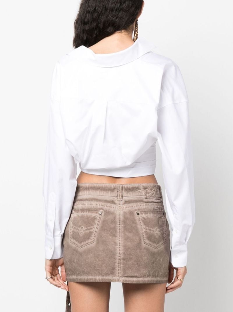 White Cotton Wrap Shirt
