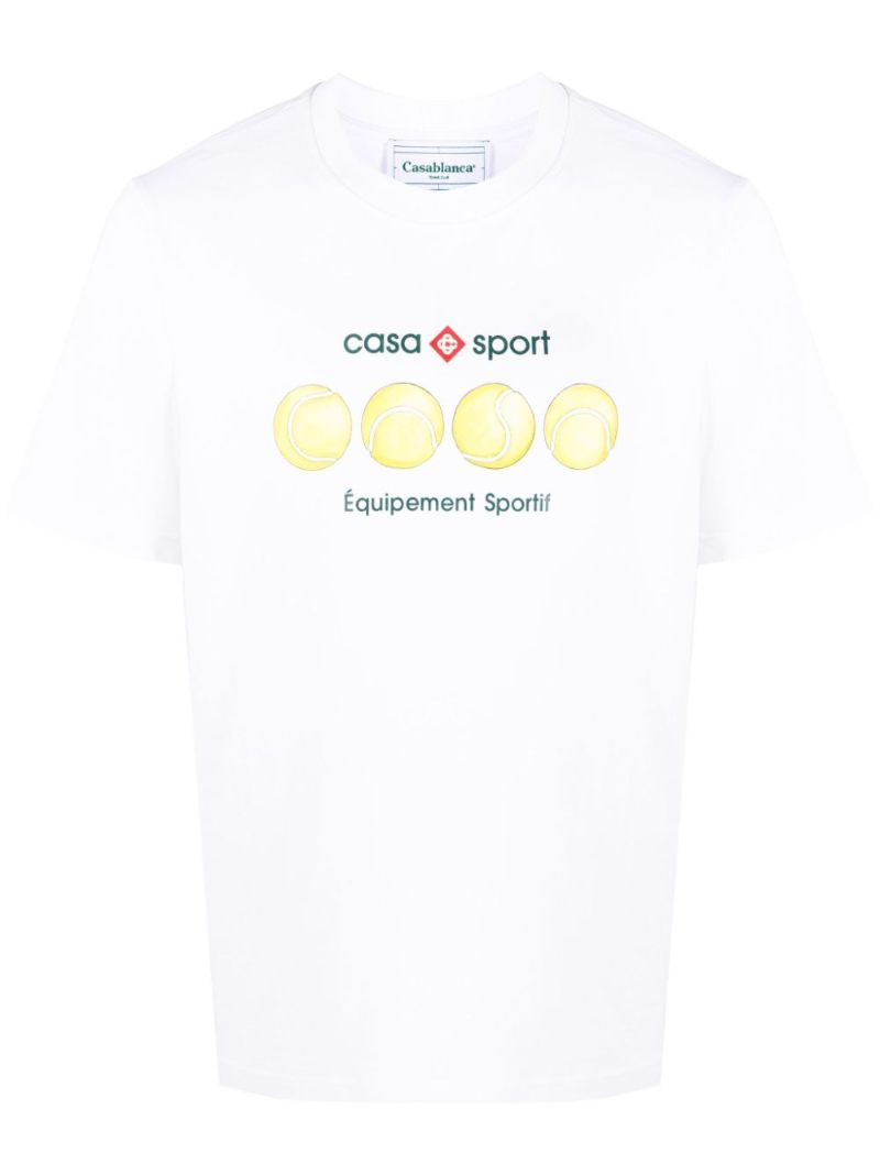 White Casa Sport Organic-cotton T-shirt