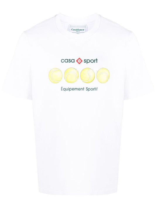 White Casa Sport Organic-cotton T-shirt