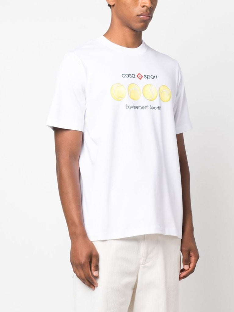 White Casa Sport Organic-cotton T-shirt