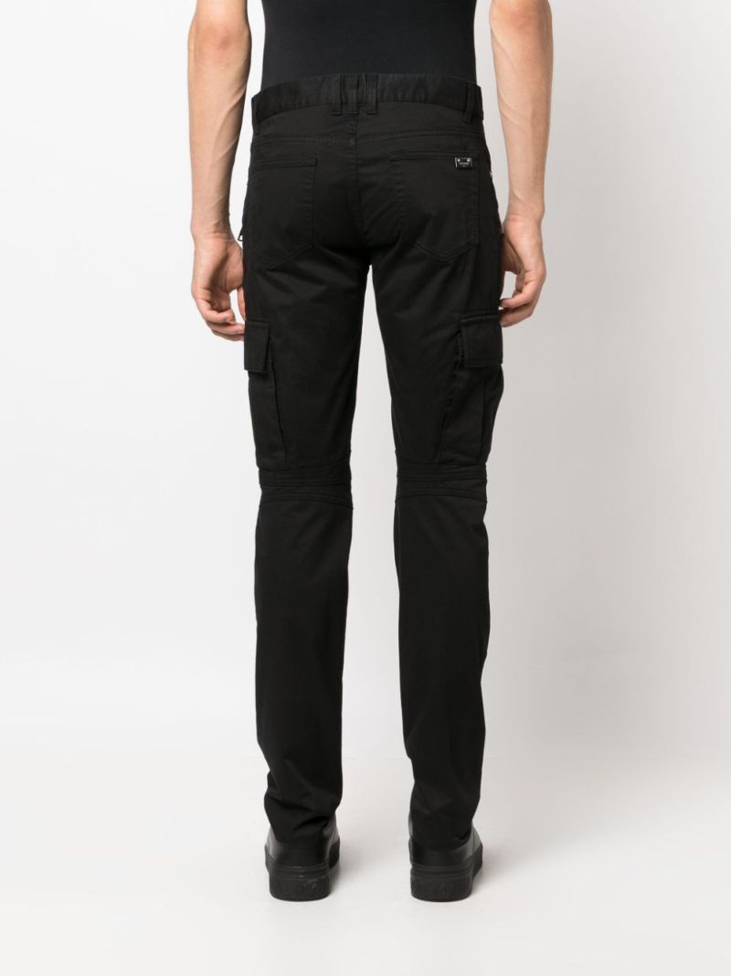Black Zip-detail Trousers