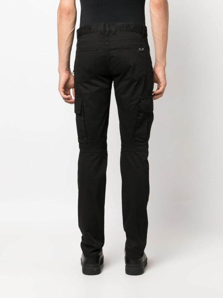 Black Zip-detail Trousers