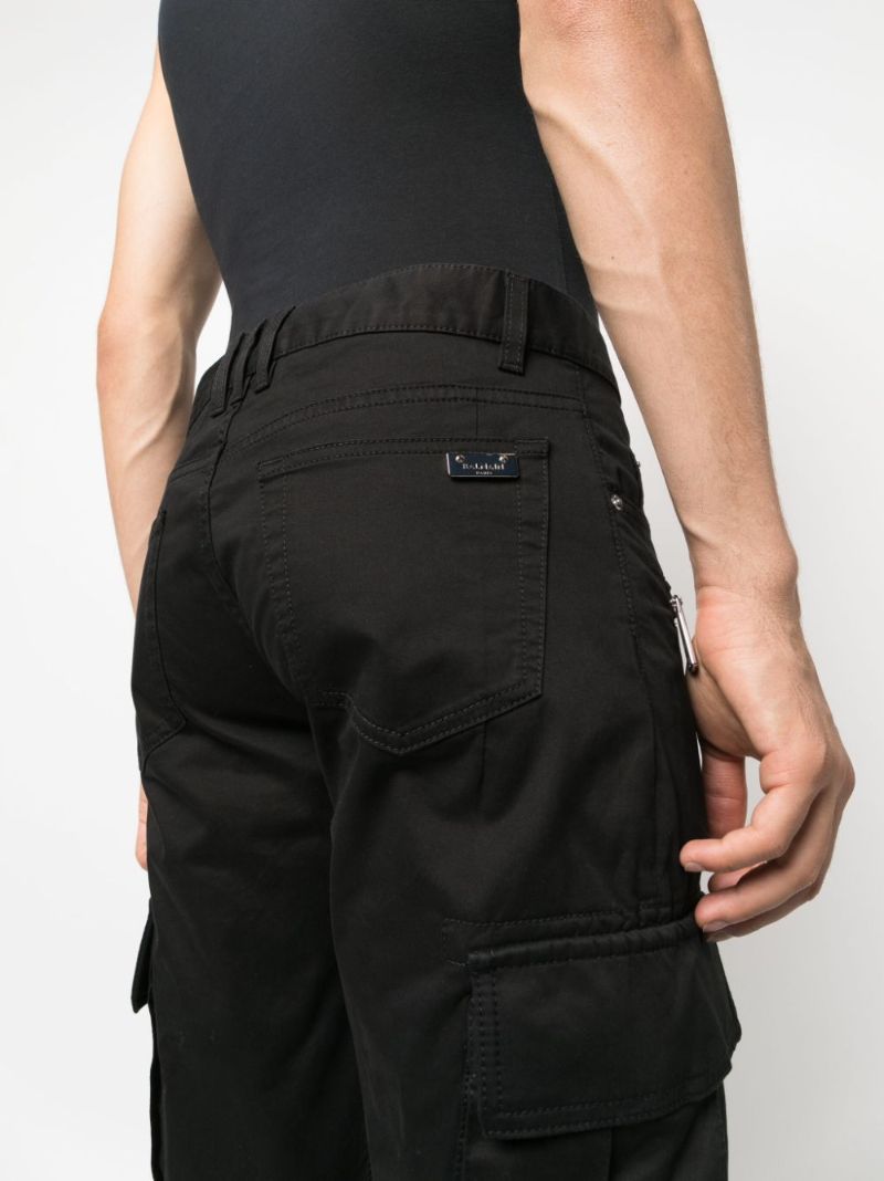 Black Zip-detail Trousers