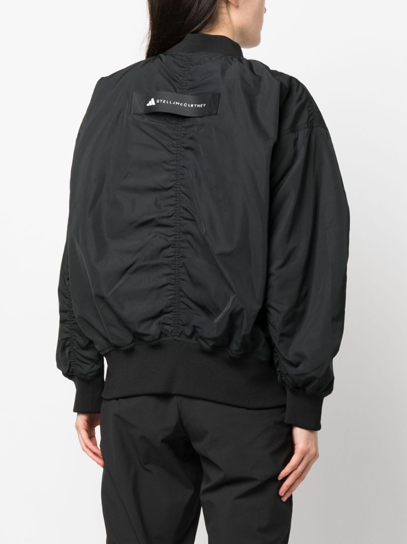 Black Logo-patch Bomber Jacket