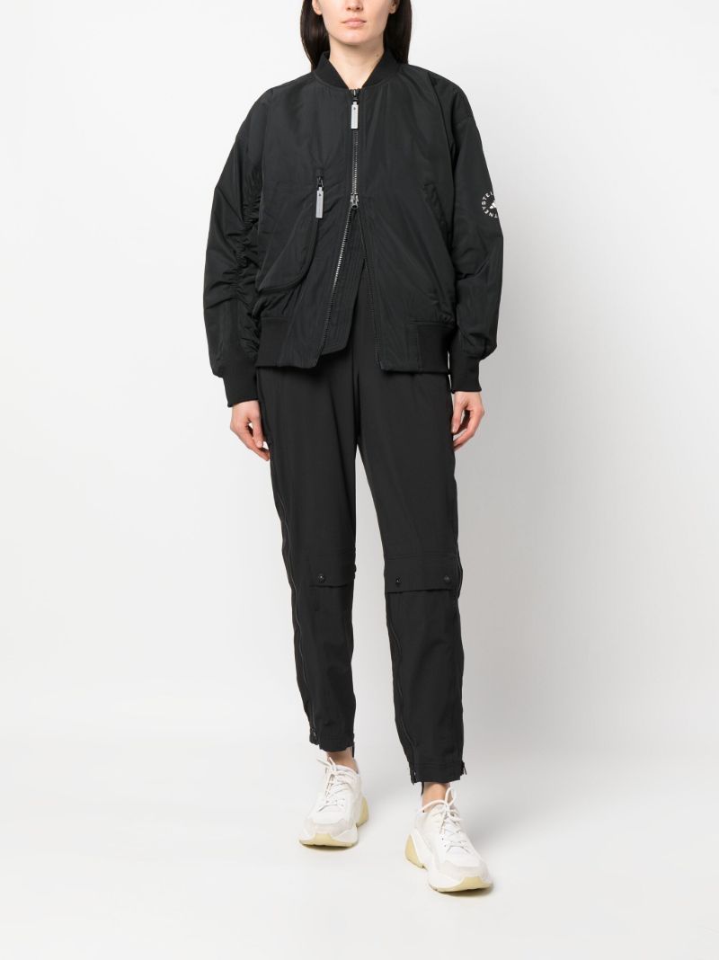 Black Logo-patch Bomber Jacket