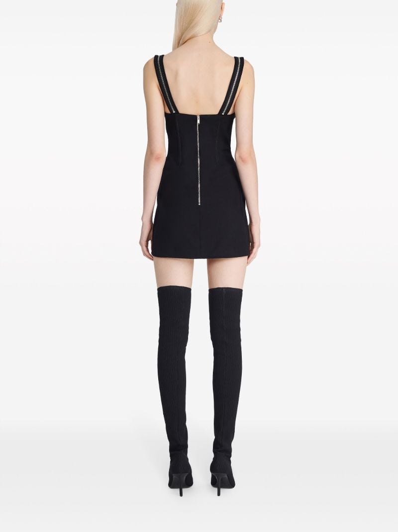 Black Zipped Underwire Mini Dress