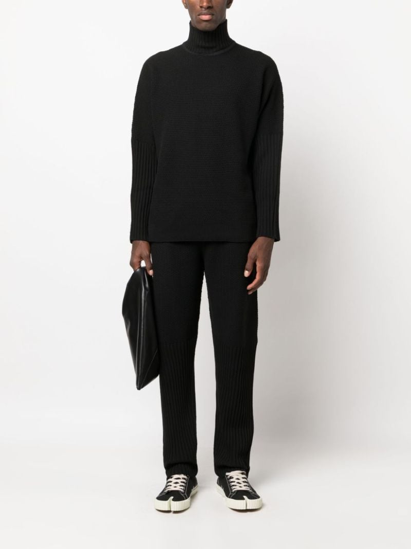 Black High-neck Rustik Knit Jumper