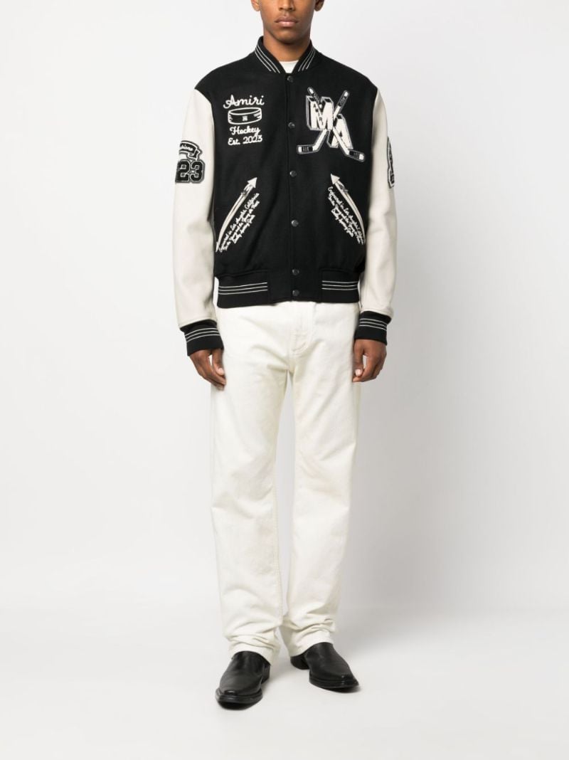 Black Hockey Virgin Wool-blend Jacket