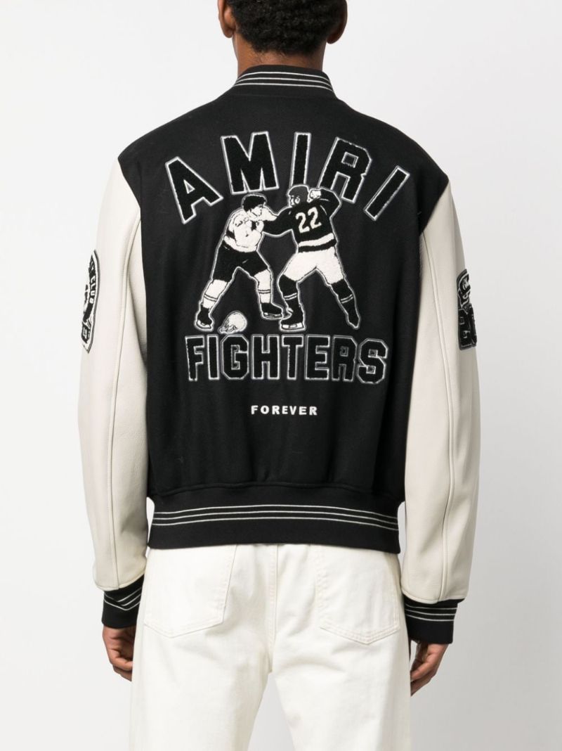 Black Hockey Virgin Wool-blend Jacket