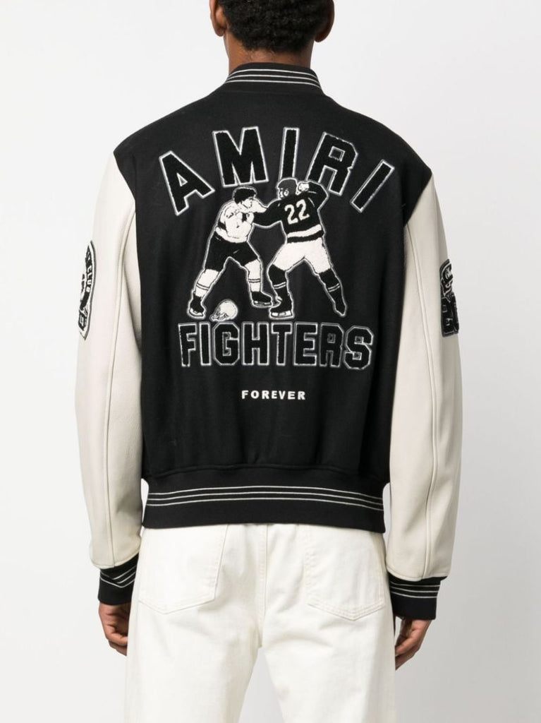 Black Hockey Virgin Wool-blend Jacket