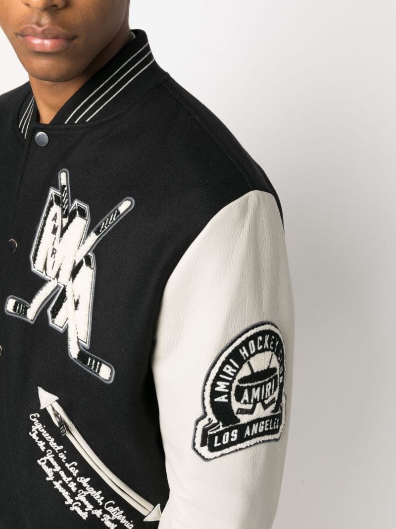 Black Hockey Virgin Wool-blend Jacket