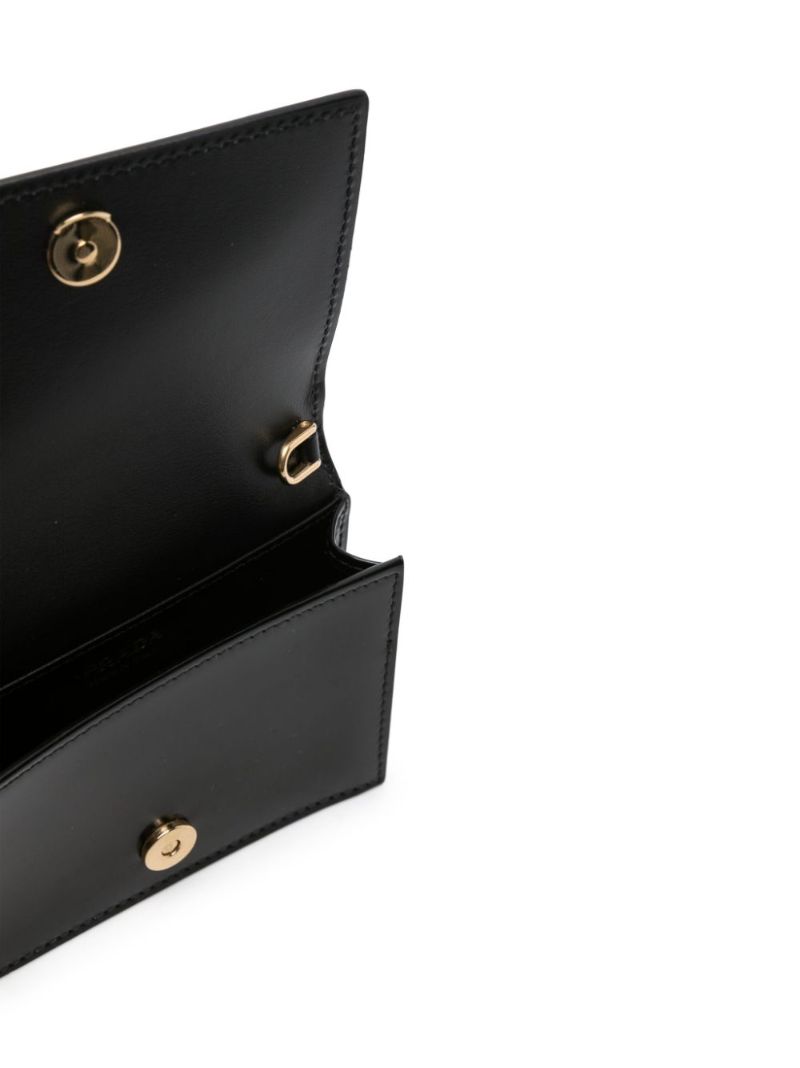Black Floral Debossed Leather Wallet