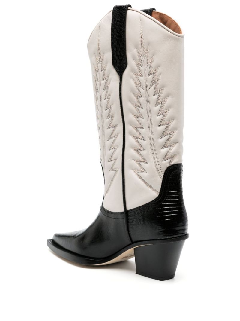 White Rosario 72 Western Leather Boots