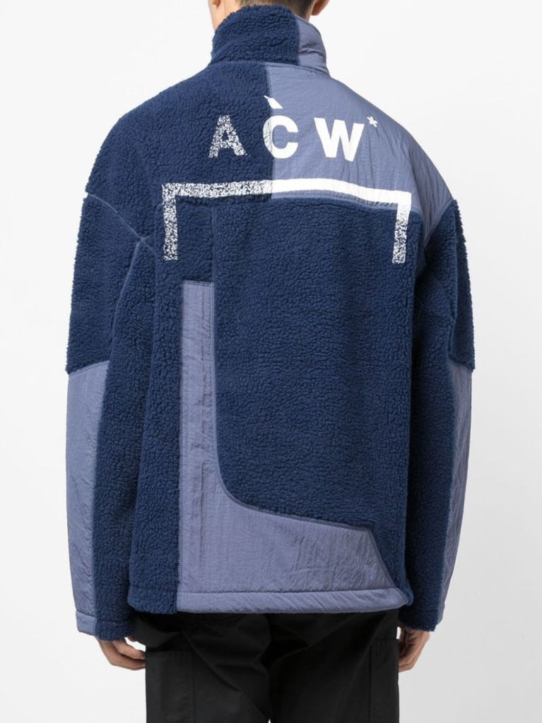 Blue Axis Panelled Fleece Sweatshirt