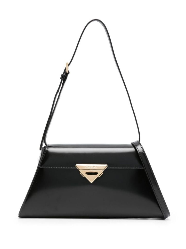 Black Leather Shoulder Bag