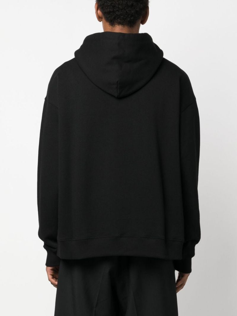 Black Vltn Logo-print Hoodie