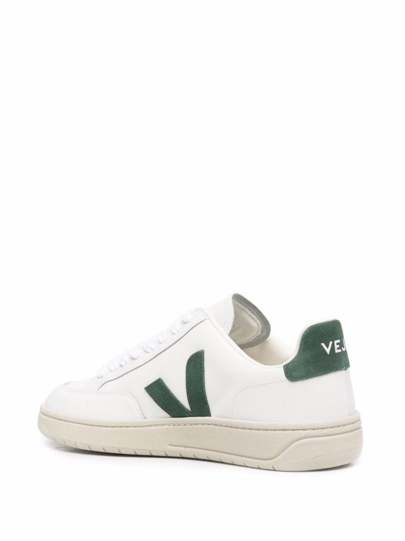 White V-12 Low Top Leather Sneakers