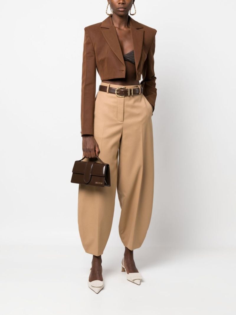 Brown Le Grand Bambino Leather Top Handle Bag