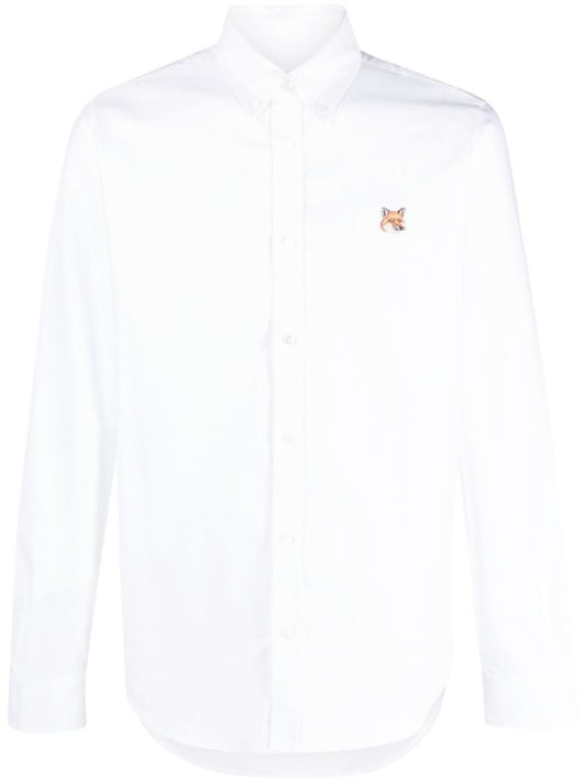 White Fox Head Cotton Shirt