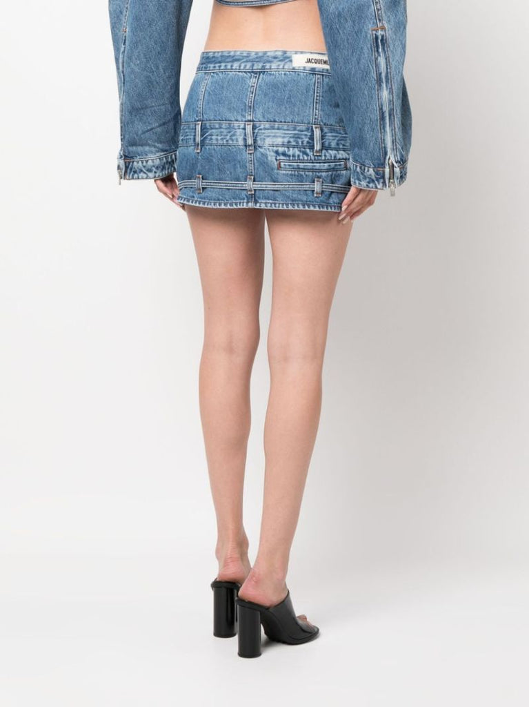 Blue La Mini De NÃ_x0083_Â®mes Criollo Denim Skirt