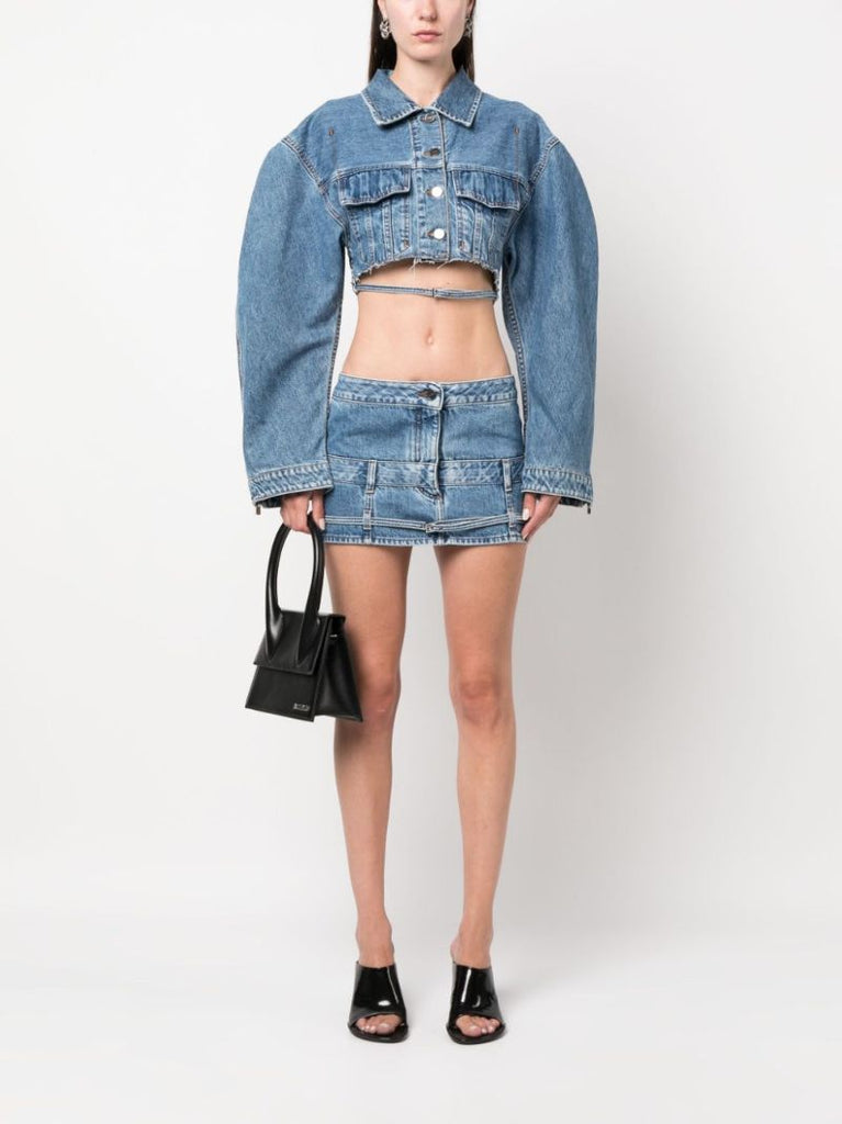 Blue La Mini De NÃ_x0083_Â®mes Criollo Denim Skirt