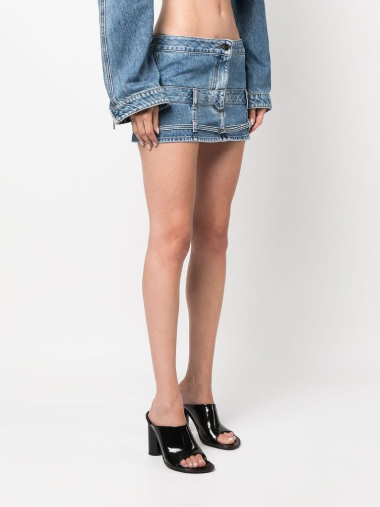 Blue La Mini De NÃ_x0083_Â®mes Criollo Denim Skirt