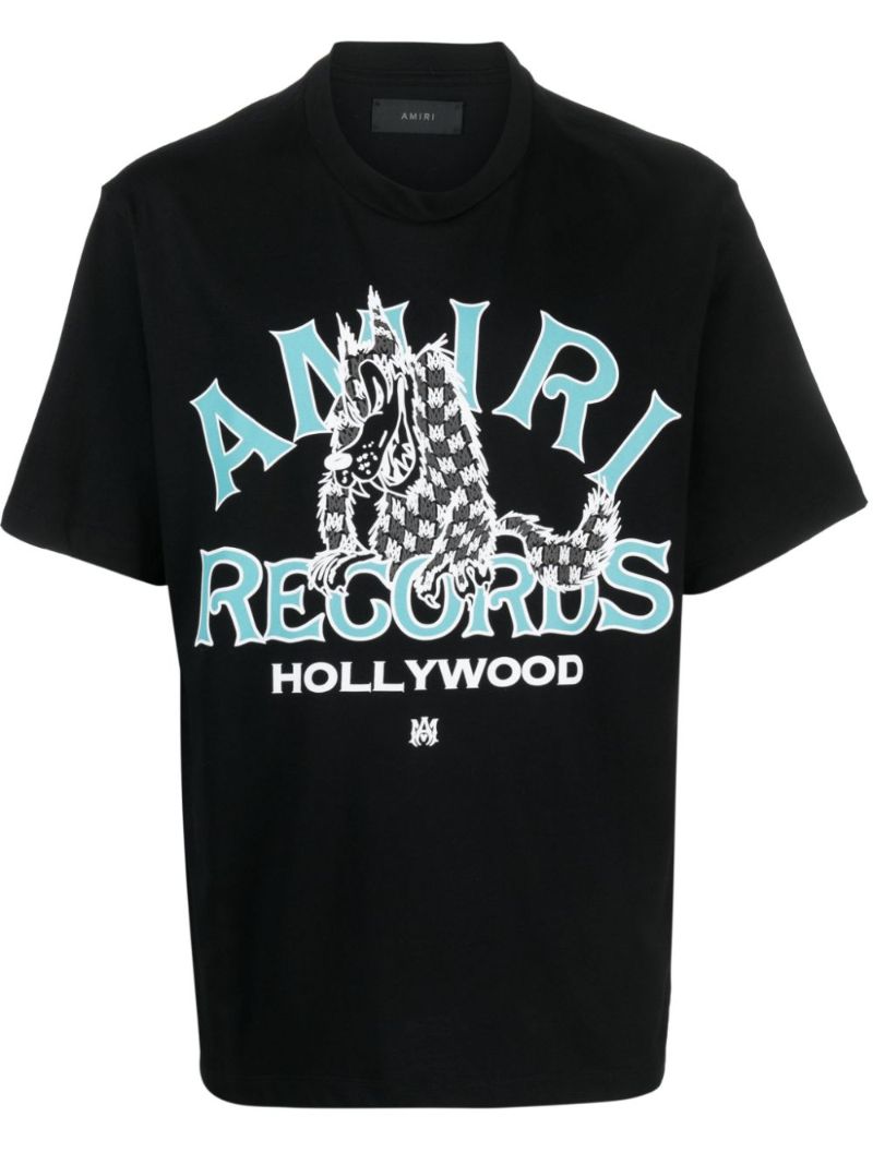 Black Wolf Logo-print Cotton T-shirt