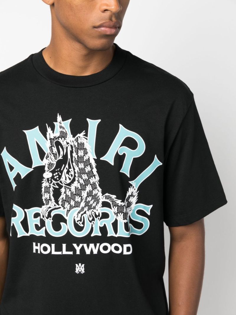 Black Wolf Logo-print Cotton T-shirt
