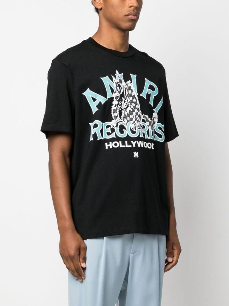 Black Wolf Logo-print Cotton T-shirt
