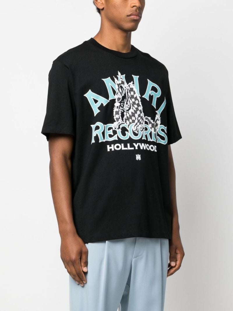 Black Wolf Logo-print Cotton T-shirt