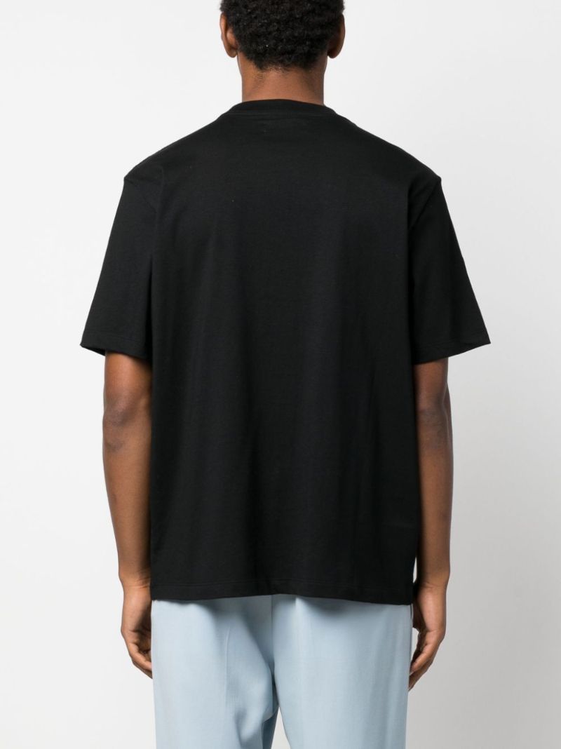 Black Wolf Logo-print Cotton T-shirt