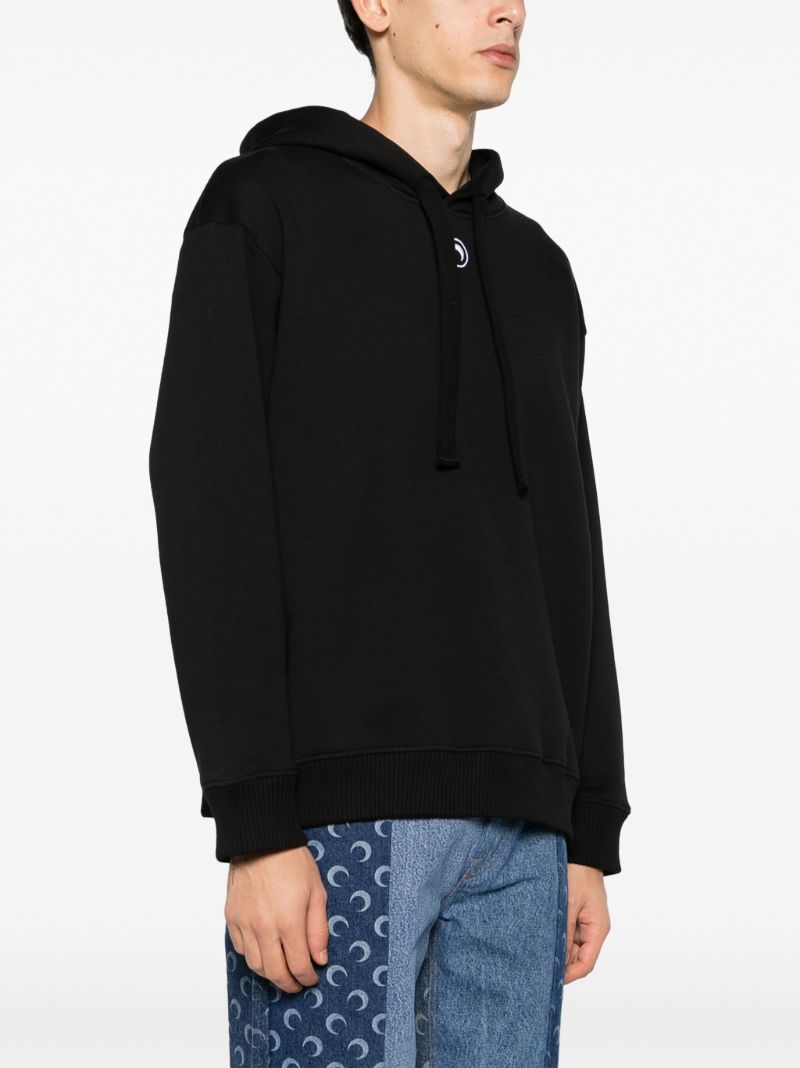 Black Rose-print Organic Cotton Hoodie
