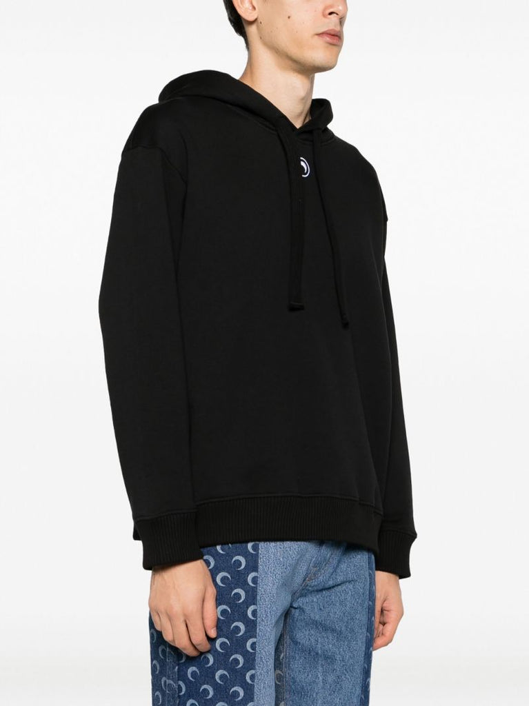 Black Rose-print Organic Cotton Hoodie