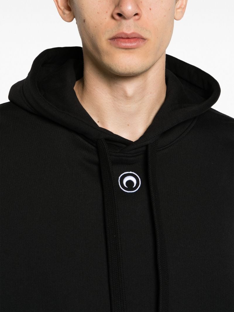Black Rose-print Organic Cotton Hoodie