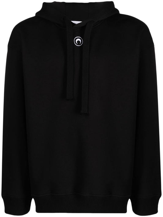 Black Rose-print Organic Cotton Hoodie
