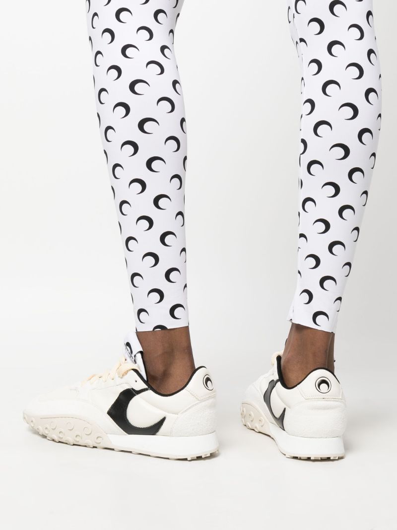 White Crescent Moon-print Jumpsuit