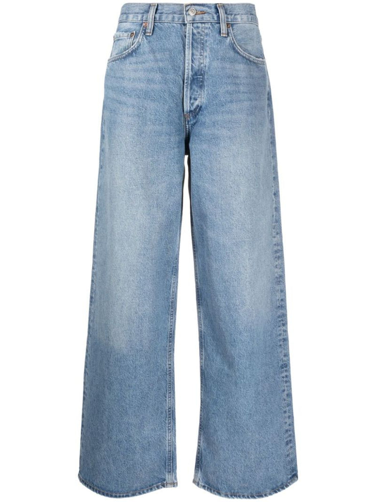 Blue Low Slung Baggy Jeans