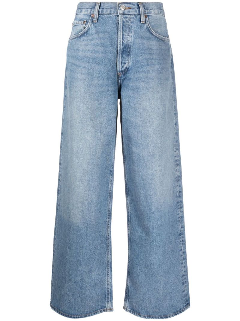 Blue Low Slung Baggy Jeans