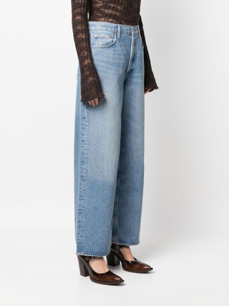 Blue Low Slung Baggy Jeans