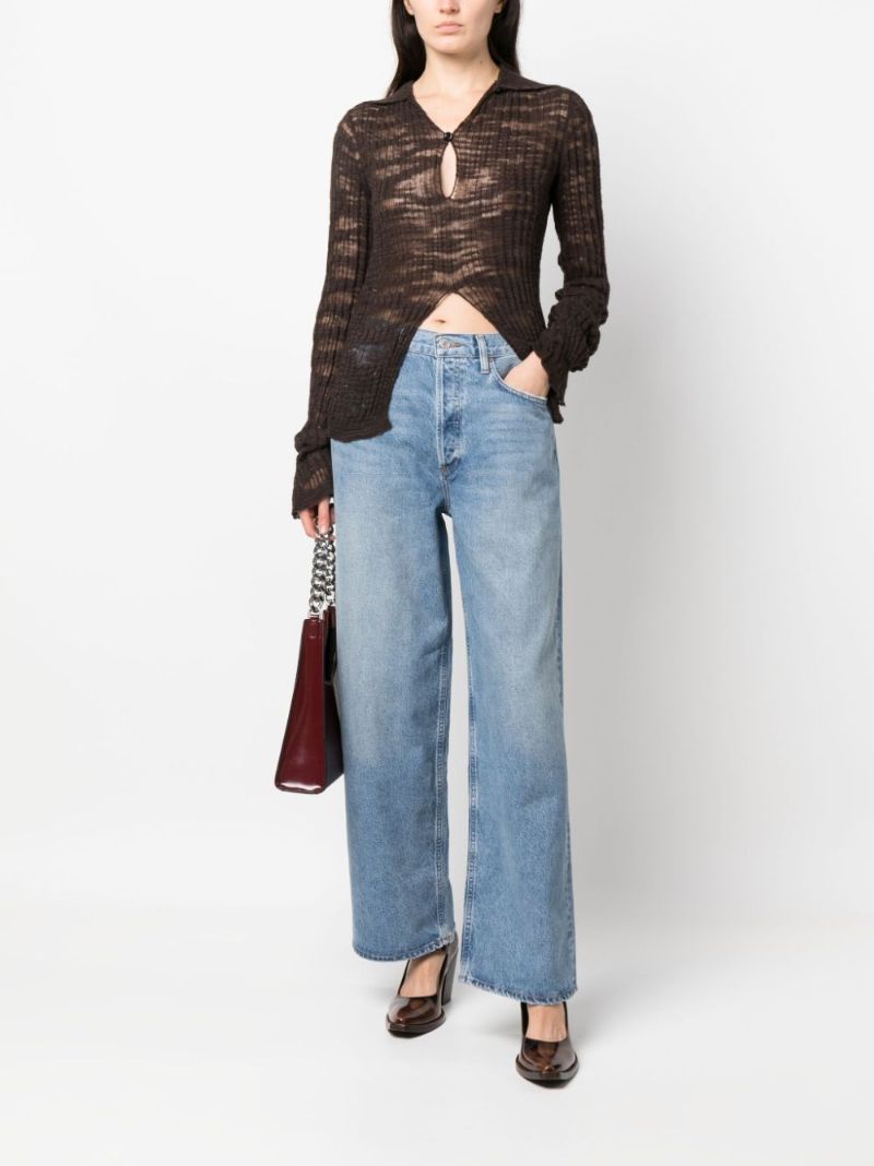 Blue Low Slung Baggy Jeans
