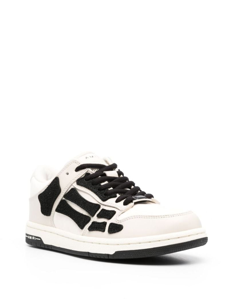 White Skel Top Low Leather Sneakers