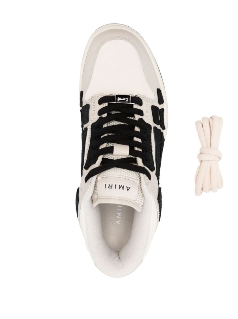 White Skel Top Low Leather Sneakers