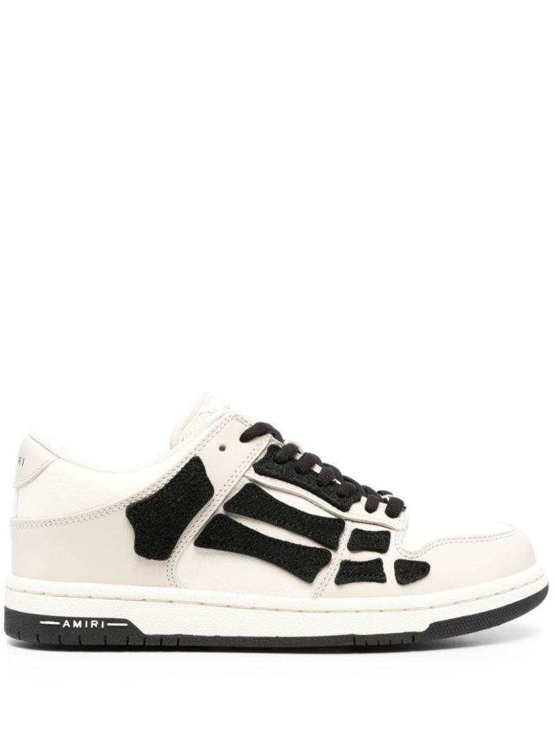 White Skel Top Low Leather Sneakers