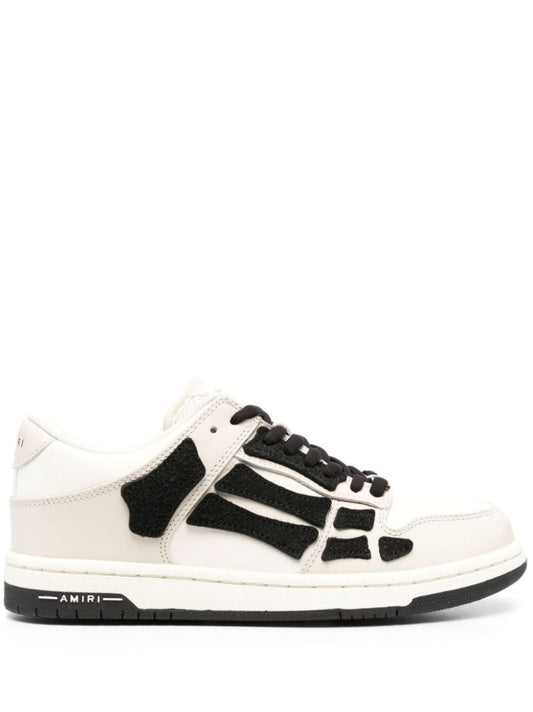 White Skel Top Low Leather Sneakers