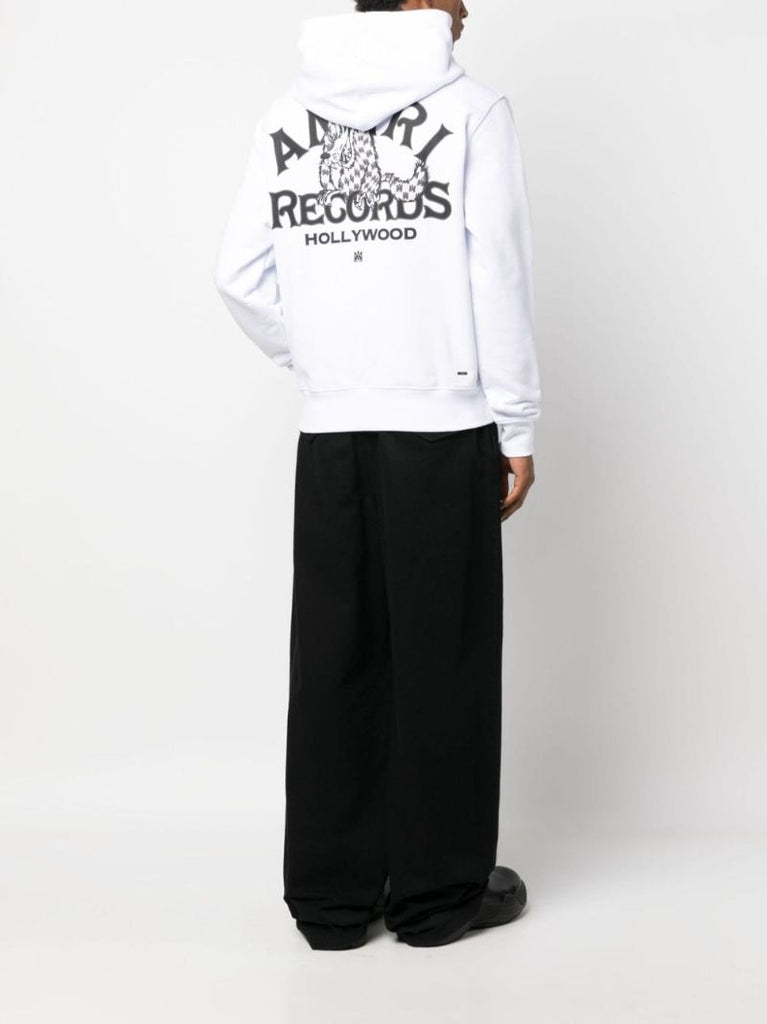 White Wolf Logo-print Cotton Hoodie
