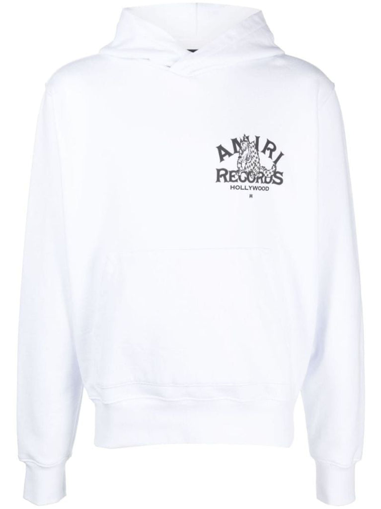 White Wolf Logo-print Cotton Hoodie