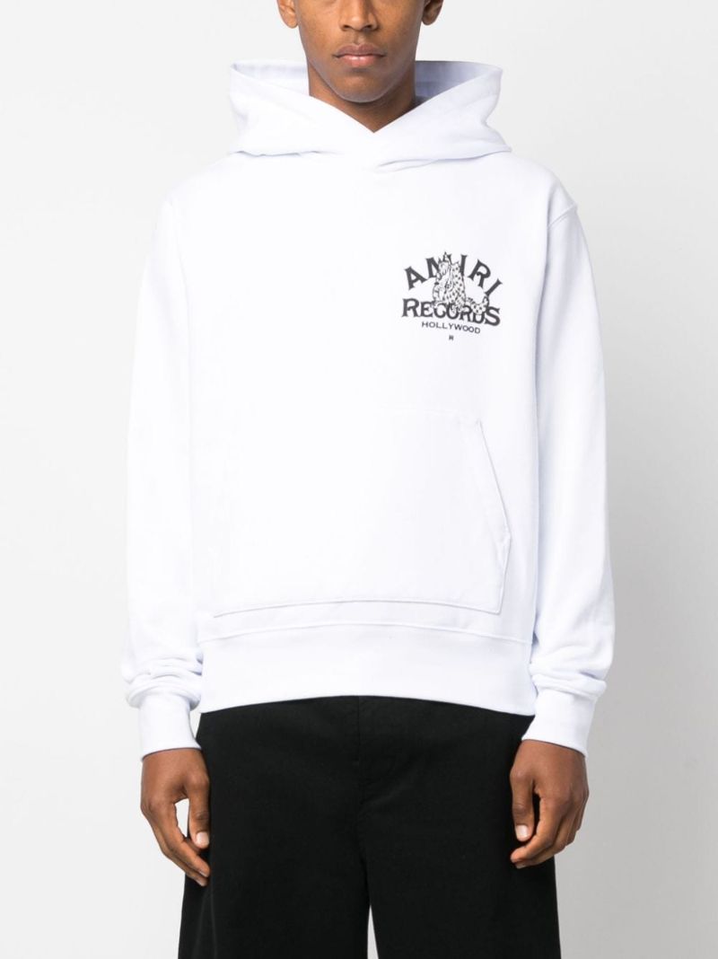 White Wolf Logo-print Cotton Hoodie