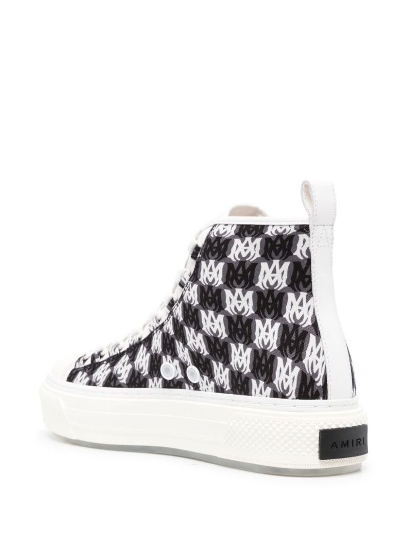 Black Monogram High-top Sneakers